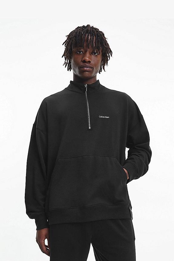 Calvin Klein L/S Quarter Zip Black-1