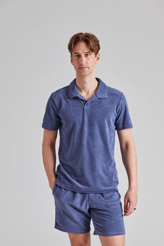Cermino Riviera Terry Polo Smokey Blue-2