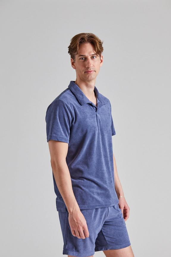 Cermino Riviera Terry Polo Smokey Blue-1