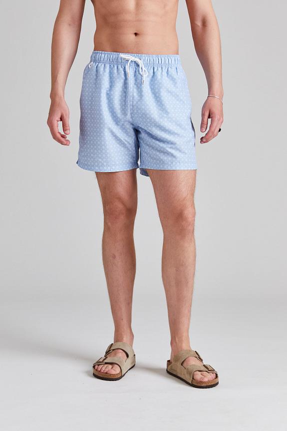 Cermino Classic Swim Shorts Light Blue Small Circle