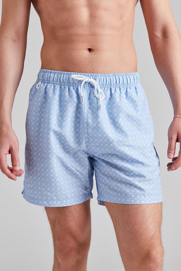 Cermino Classic Swim Shorts Light Blue Small Circle-3