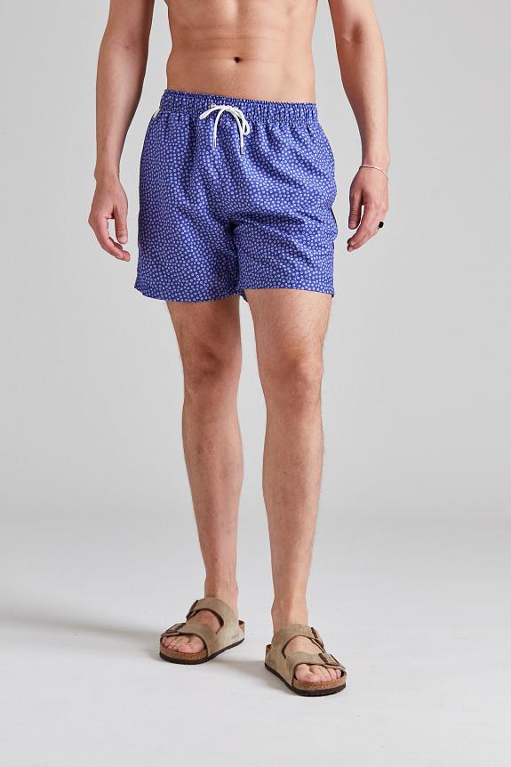 Cermino Classic Swim Shorts Blue Small Flower