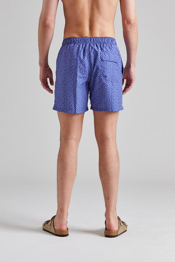 Cermino Classic Swim Shorts Blue Small Flower-2