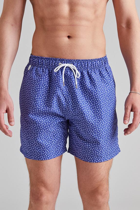 Cermino Classic Swim Shorts Blue Small Flower-3