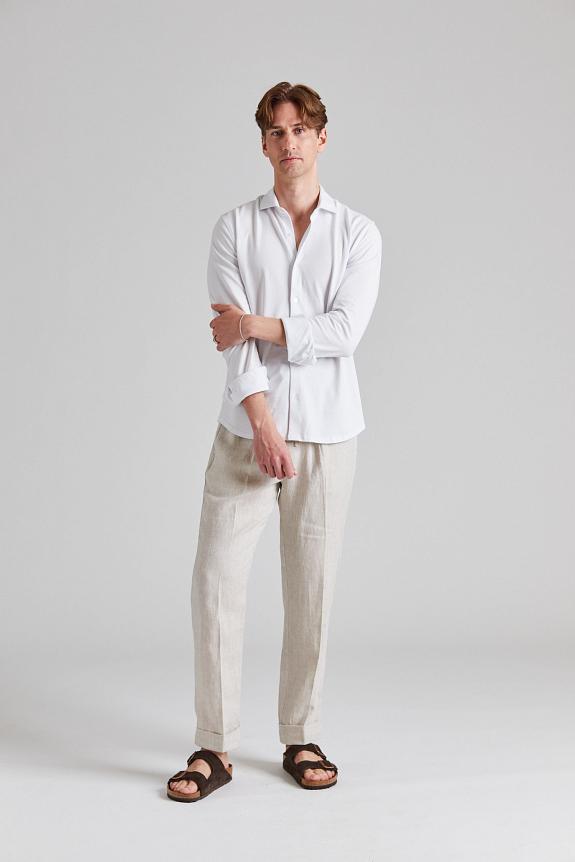 Cermino Felix Cotton Pique Shirt White