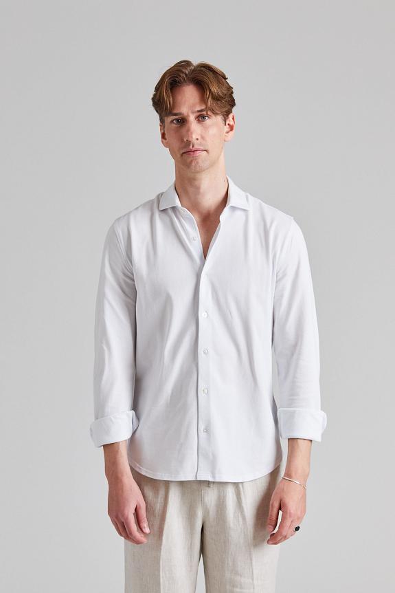 Cermino Felix Cotton Pique Shirt White-2