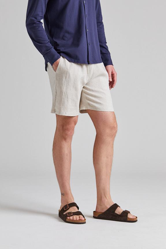 Cermino Linen Shorts Beige-1