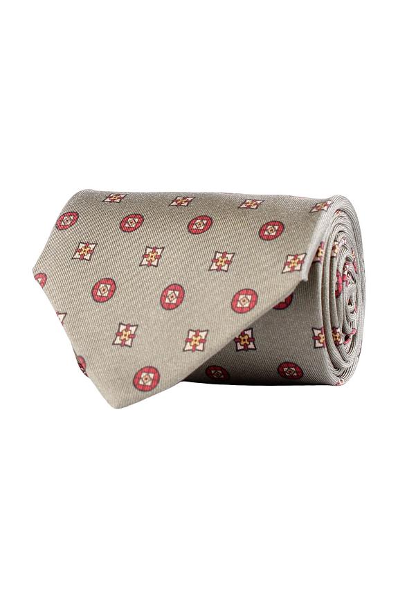 Amanda Christensen Classic Medallion Printed Tie Olive