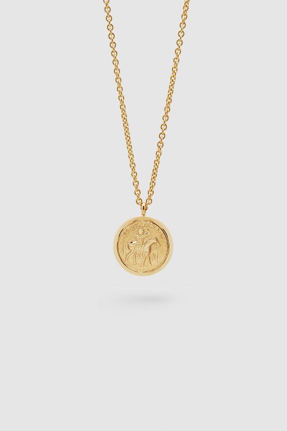 Tom Wood Coin Pendant Gold Horse