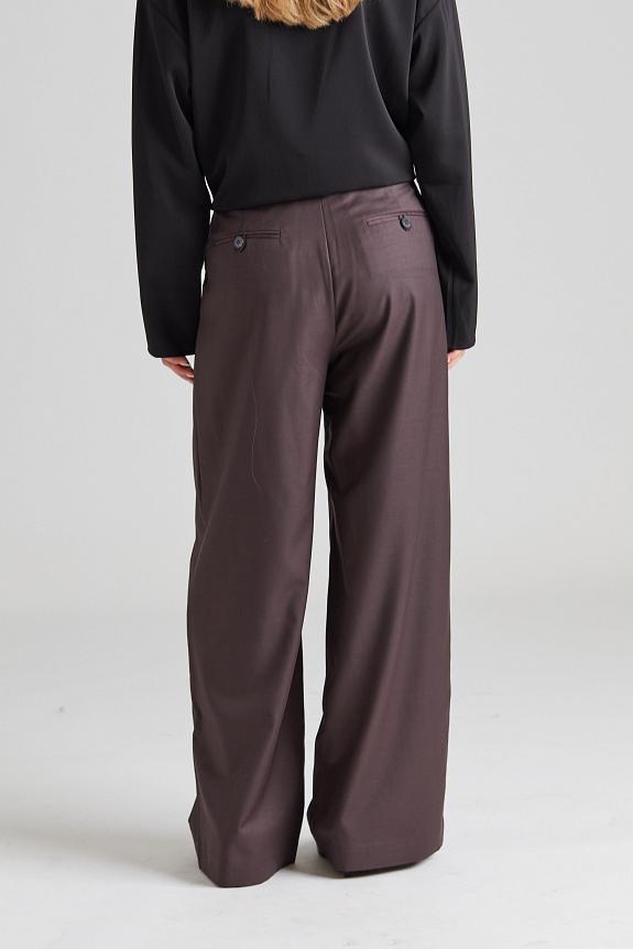 Viktoria Chan Cosmos Pleated Trousers Brown 