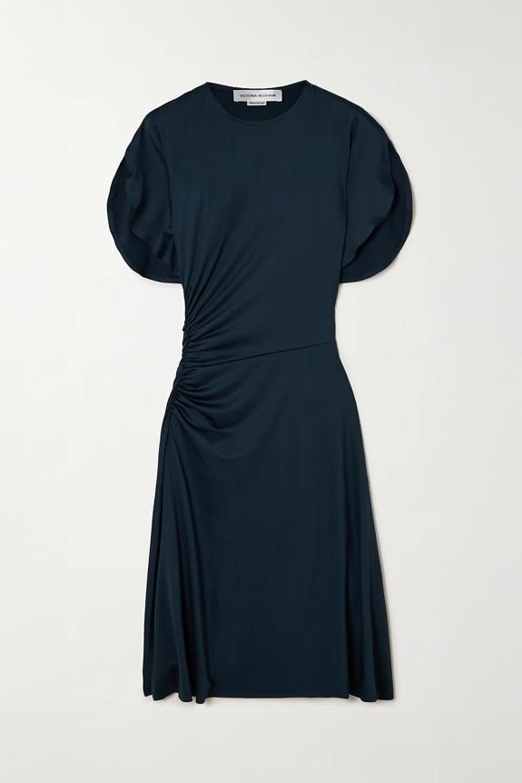 Victoria Beckham Crew Neck Dress Midnight