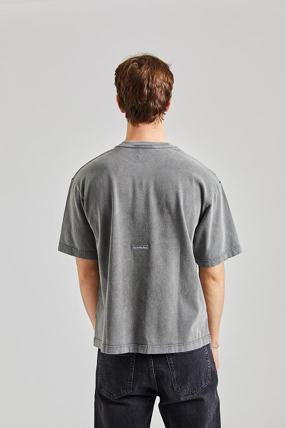 Acne Studios Crew Neck T-shirt - Relaxed Fit Faded Black FN-UX-TSHI000018-3