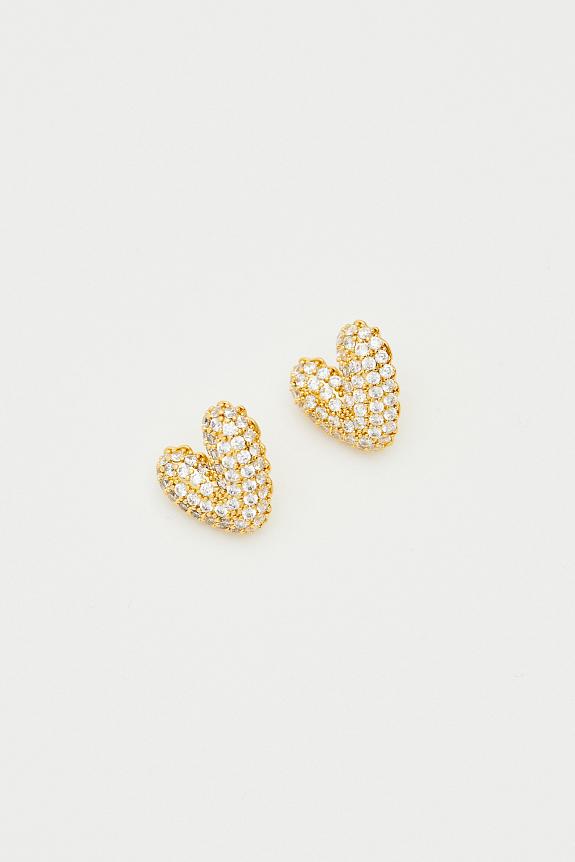 Crystal Haze Gummy Heart Earrings