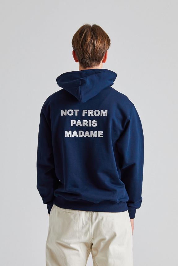 Drôle de Monsieur Le Hoodie Slogan Navy-1