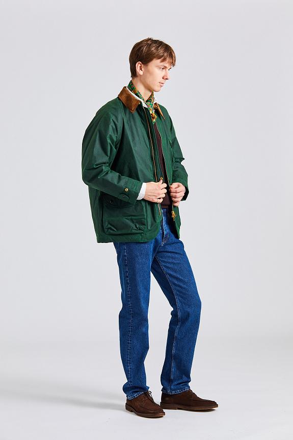 Drakes Waxed Coverall Emerald Green-1