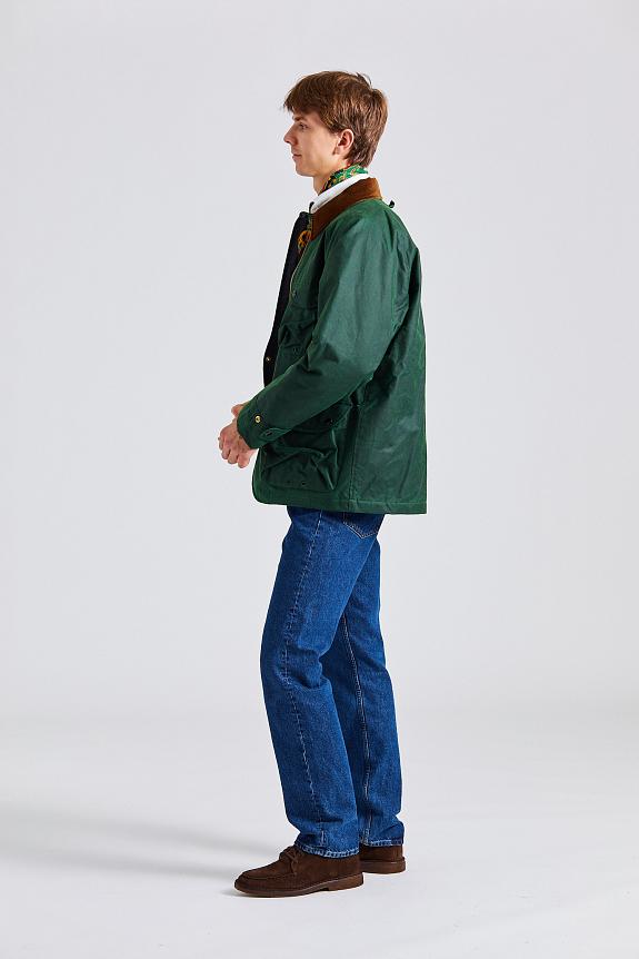 Drakes Waxed Coverall Emerald Green-3