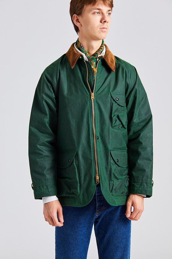 Drakes Waxed Coverall Emerald Green-4