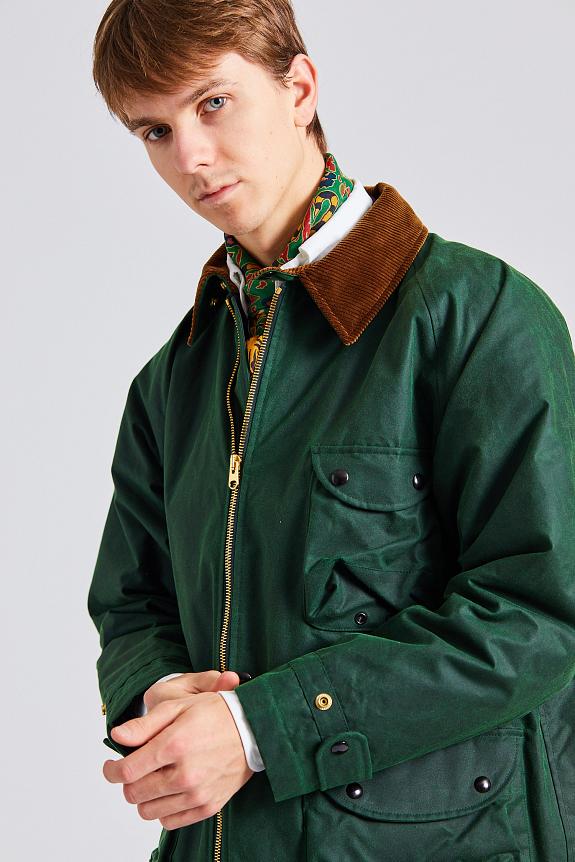 Drakes Waxed Coverall Emerald Green-5