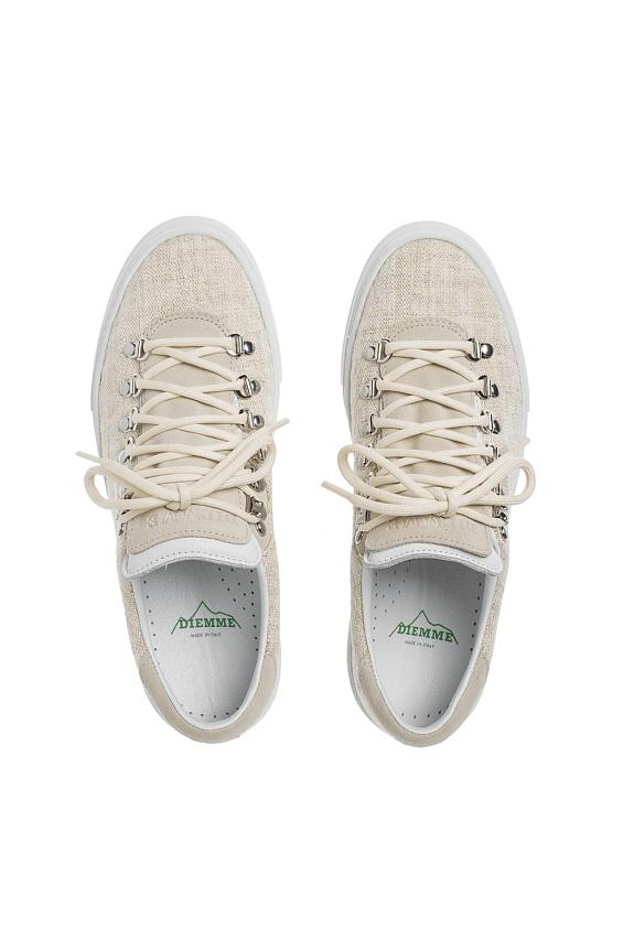 Diemme Marostica Low Platform Natural Linen Fabric-3