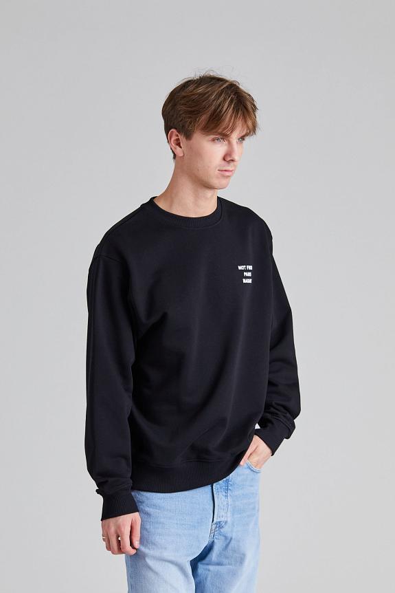 Drôle de Monsieur Le Sweatshirt Slogan Black-1