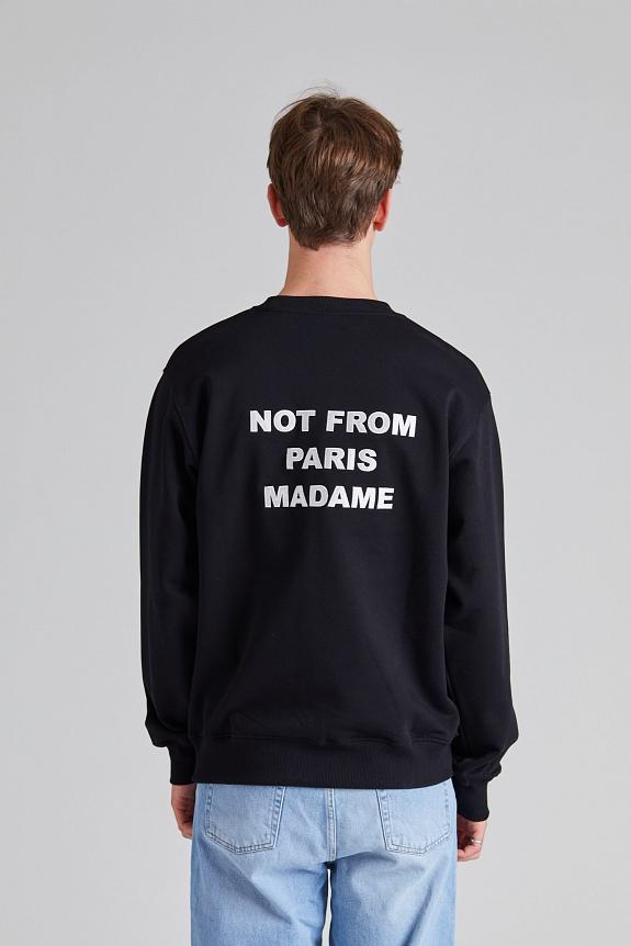 Drôle de Monsieur Le Sweatshirt Slogan Black-2
