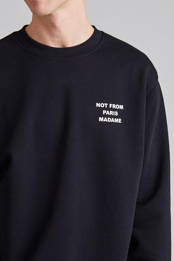 Drôle de Monsieur Le Sweatshirt Slogan Black-3