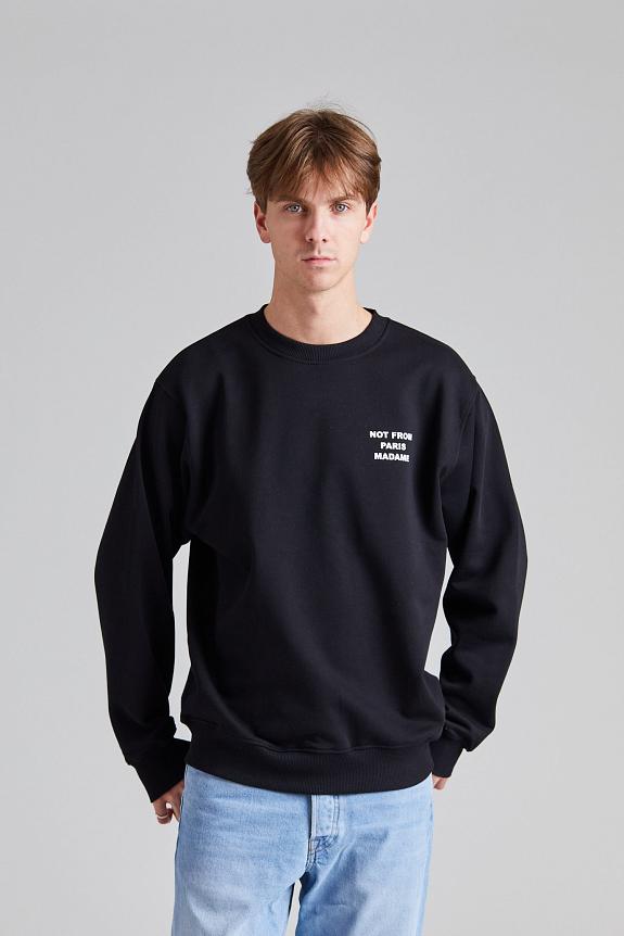 Drôle de Monsieur Le Sweatshirt Slogan Black