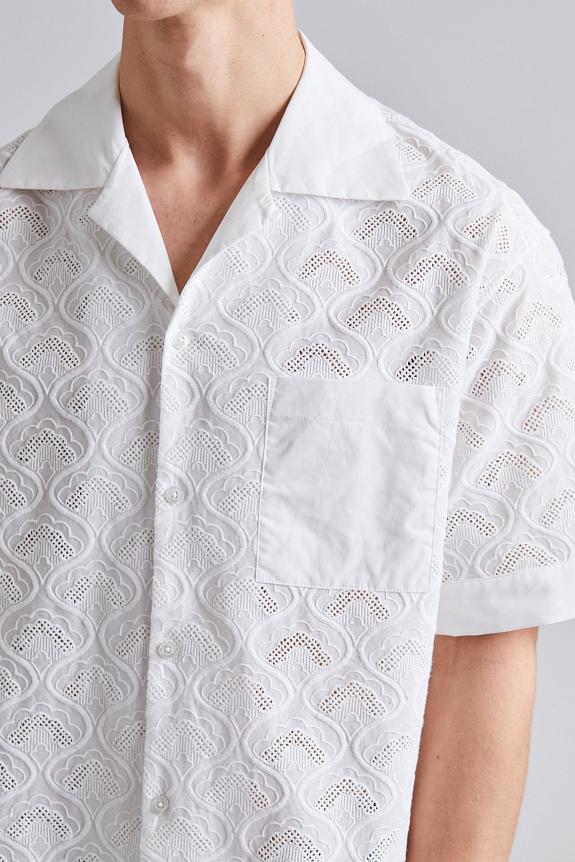 Drôle de Monsieur La Chemise Brodée Tapisserie White-3