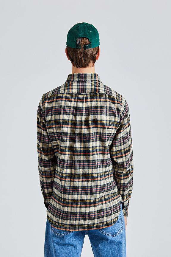 Drakes Brushed Madras Check Work Shirt-1