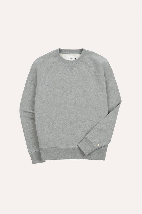 Drakes Brushed Raglan Sweatshirt Grey-5