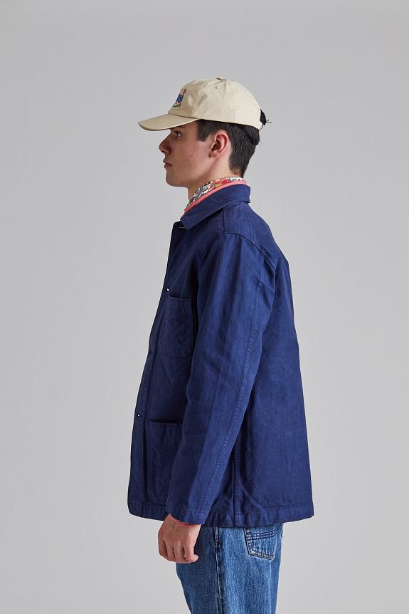 Drakes Duck Cotton Canvas Chore Navy-3
