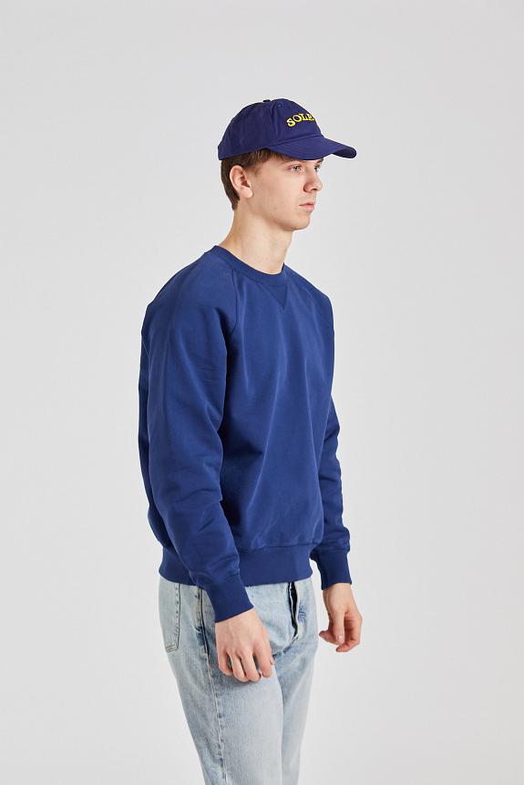 Drakes Raglan LS Sweatshirt Indigo-1