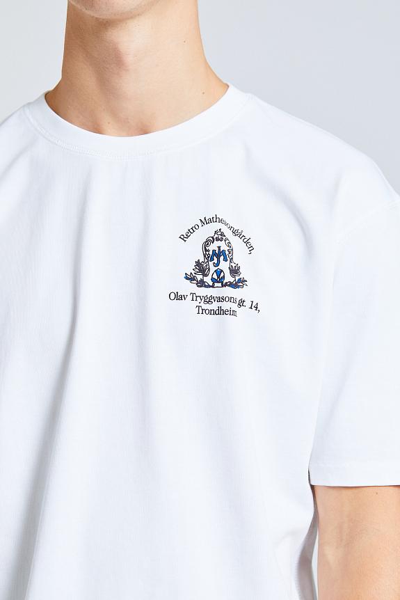 Drakes Retro x Drake's Printed Hiking Tee White-2