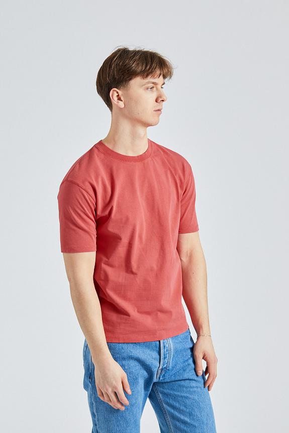 Drakes Washed SS Hiking Tee Red