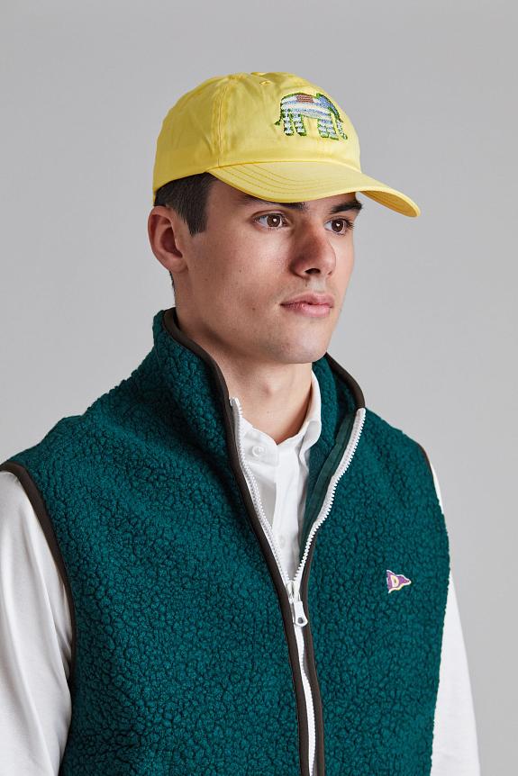 Drakes Elephant Embroidered Baseball Cap Lemon-3