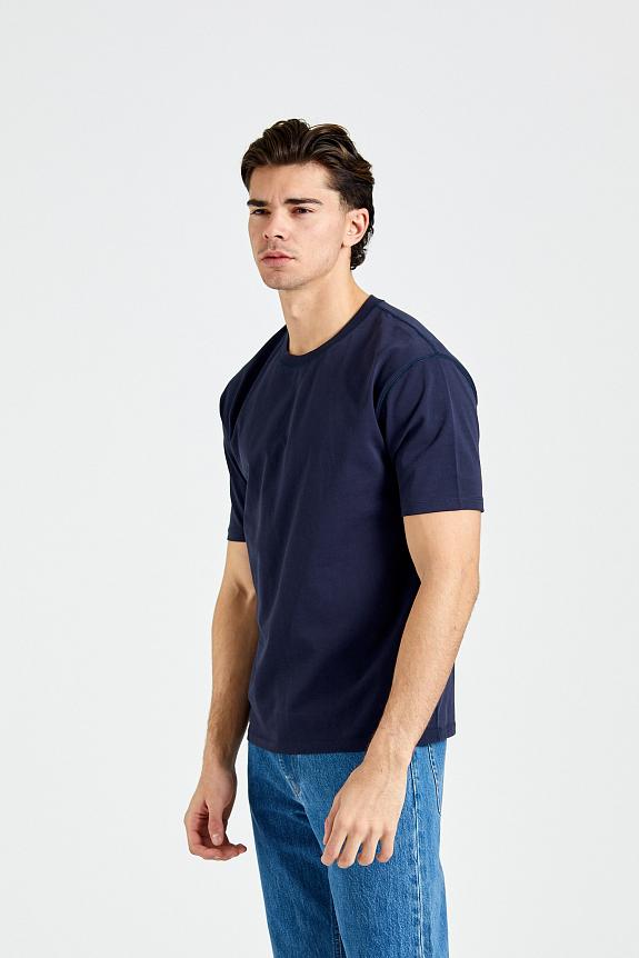 Drakes Hiking Tee Solid Navy-3