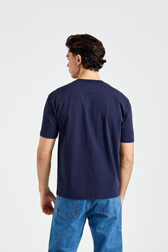 Drakes Hiking Tee Solid Navy-1