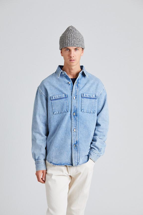 Drôle de Monsieur La Chemise Denim Tressée Blue