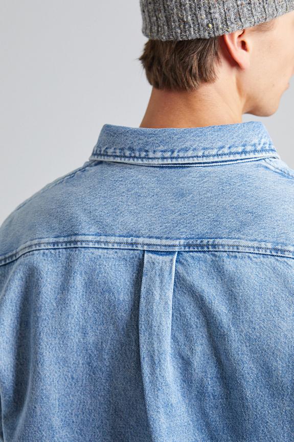 Drôle de Monsieur La Chemise Denim Tressée Blue-4