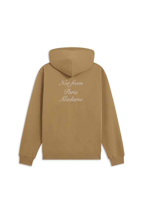 Drôle de Monsieur Le Hoodie Slogan Calligraphy Ice Brown-7