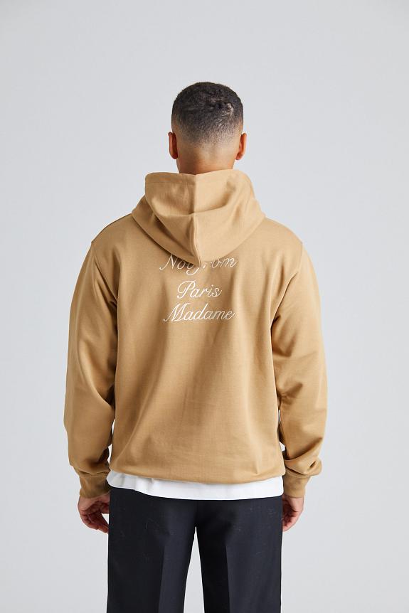 Drôle de Monsieur Le Hoodie Slogan Calligraphy Ice Brown-2