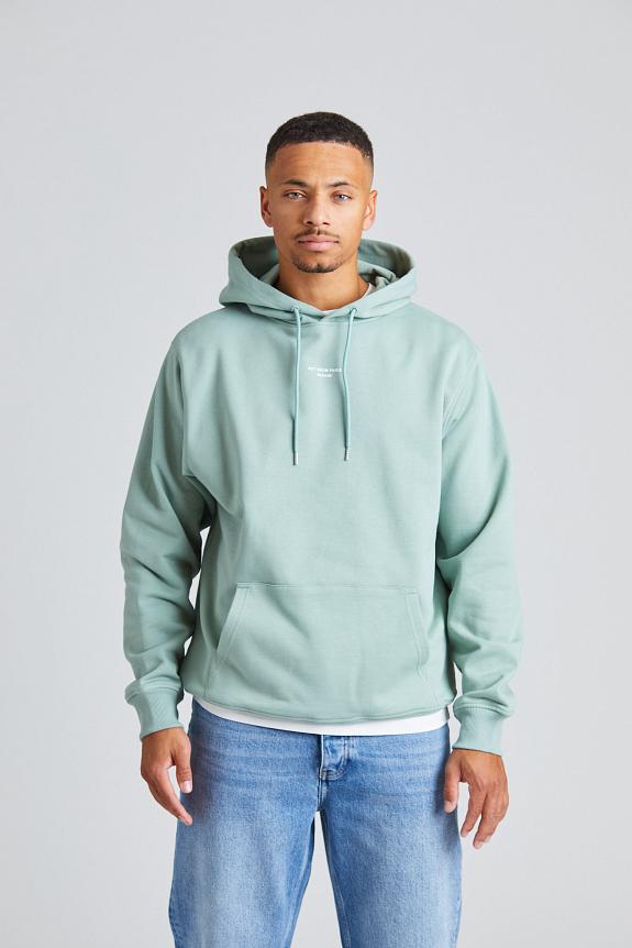 Drôle de Monsieur Le Hoodie Slogan Classique Water Green-1