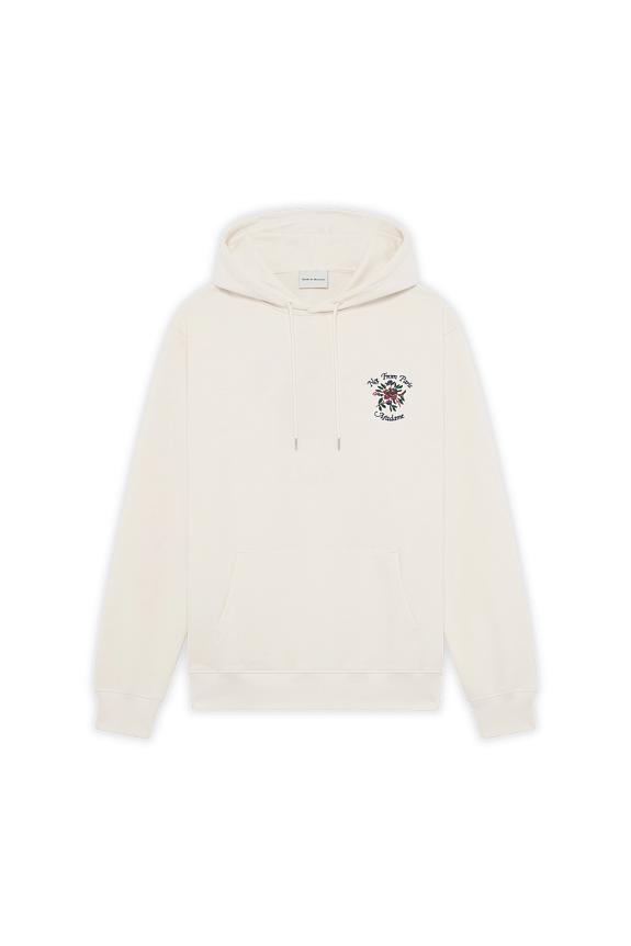 Drôle de Monsieur Le Hoodie Slogan Fleurs Cream-4