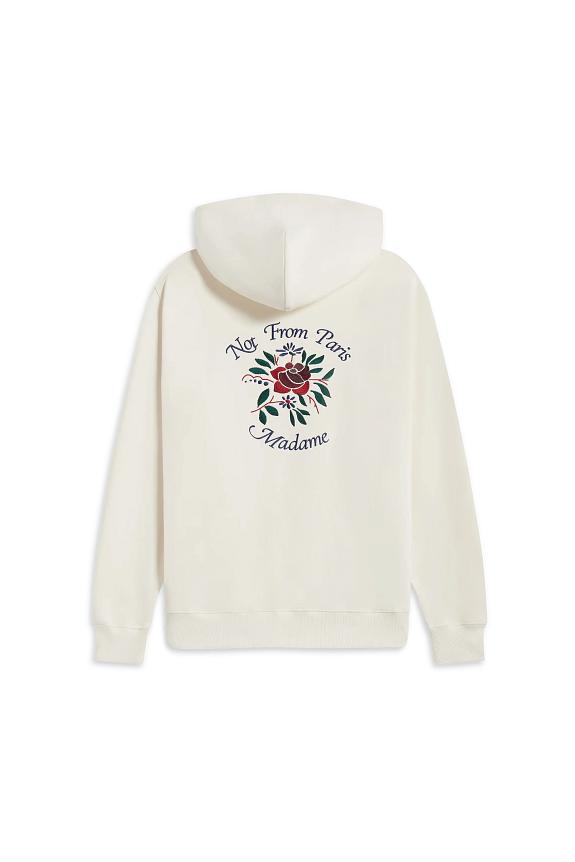 Drôle de Monsieur Le Hoodie Slogan Fleurs Cream-5