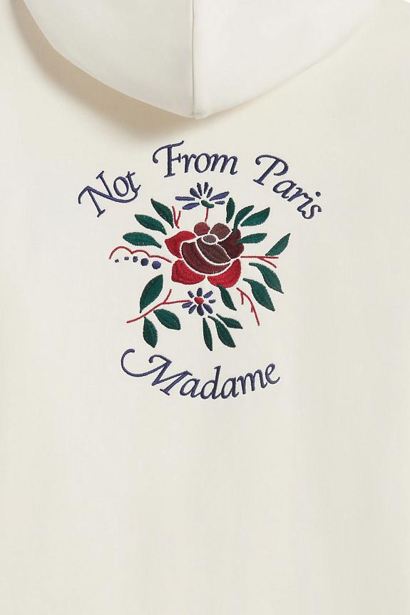 Drôle de Monsieur Le Hoodie Slogan Fleurs Cream-6