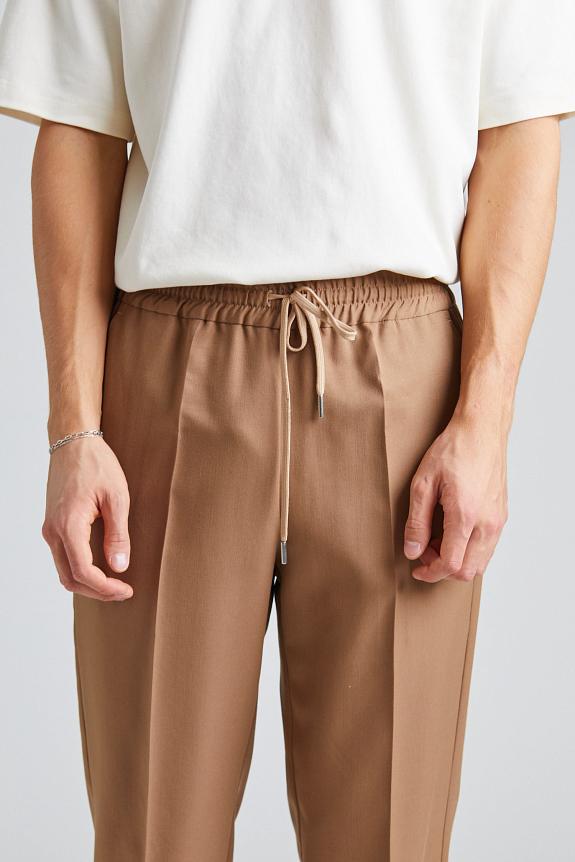 Drôle de Monsieur Le Pantalon Droit Ice Brown-3