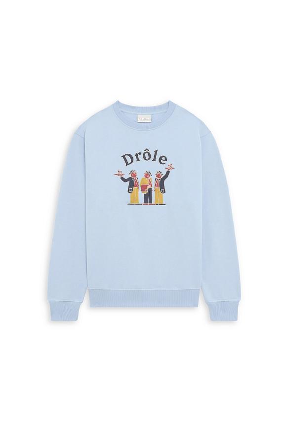 Drôle de Monsieur Le Sweatshirt Crillon Light Blue-6