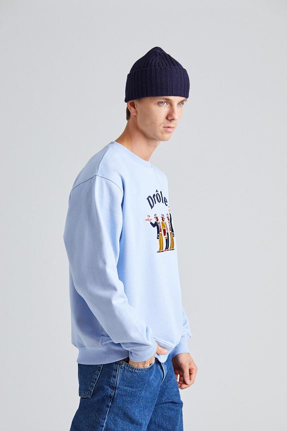 Drôle de Monsieur Le Sweatshirt Crillon Light Blue-4