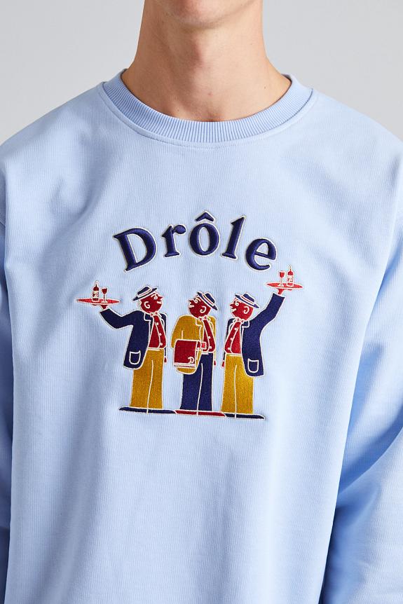 Drôle de Monsieur Le Sweatshirt Crillon Light Blue-5