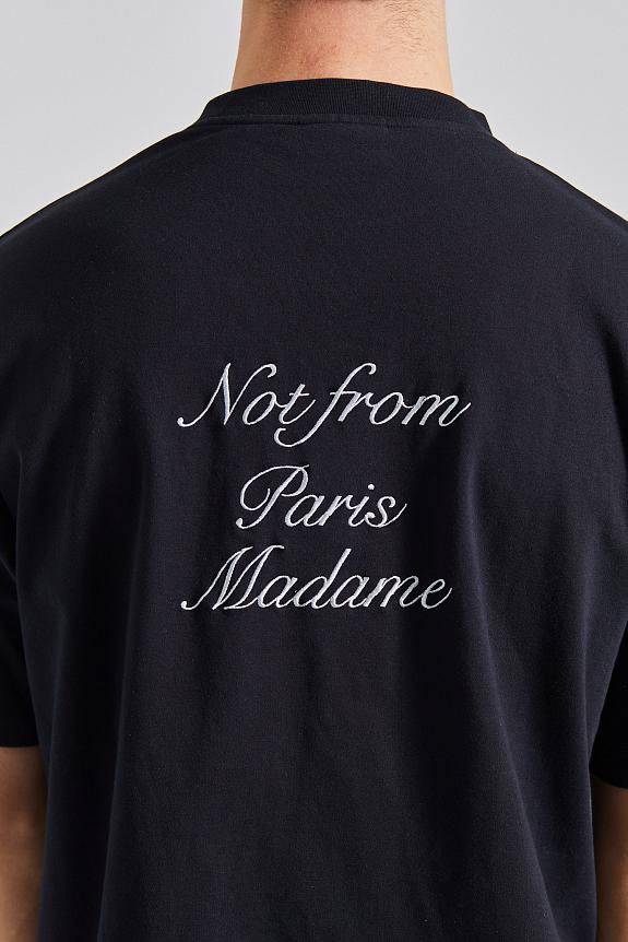 Drôle de Monsieur Le T-Shirt Slogan Cursive Black